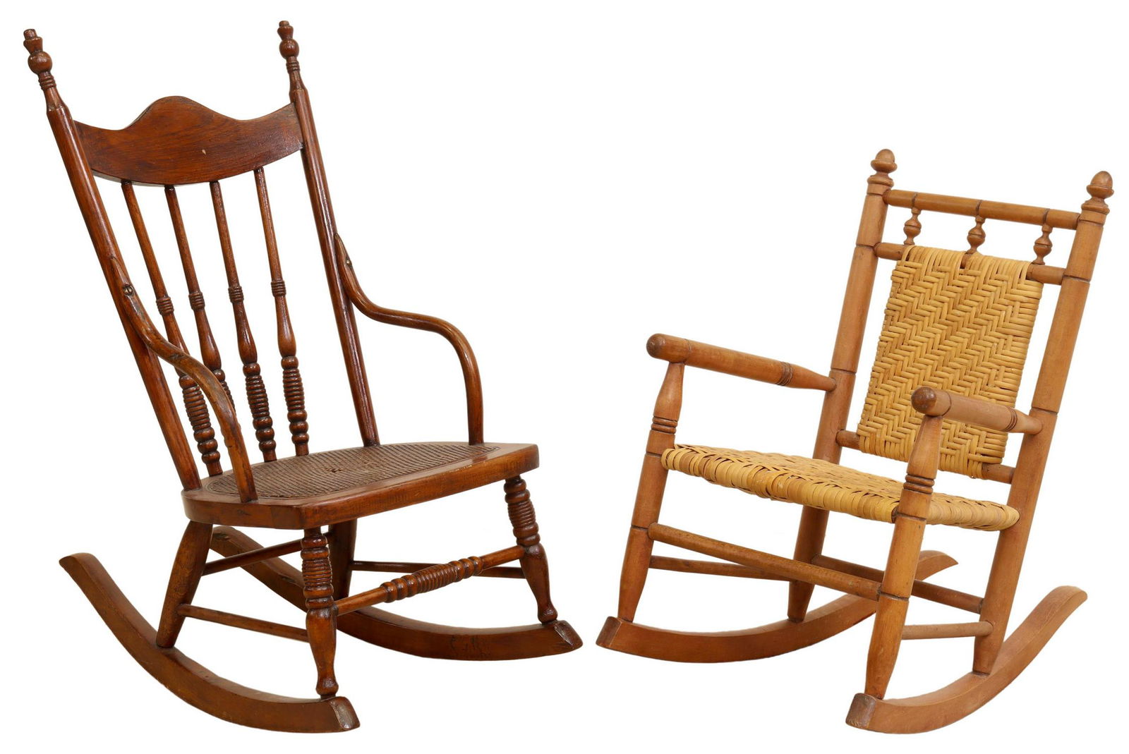 (2) AMERICAN WOOD CHILDREN'S ROCKING CHAIRS (1 of 3)