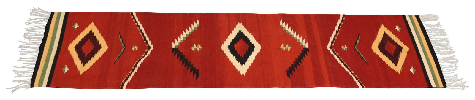 SOUTHWEST ZAPOTEC RUNNER RUG, MEXICO, 9'11" X 2'5" (1 of 3)