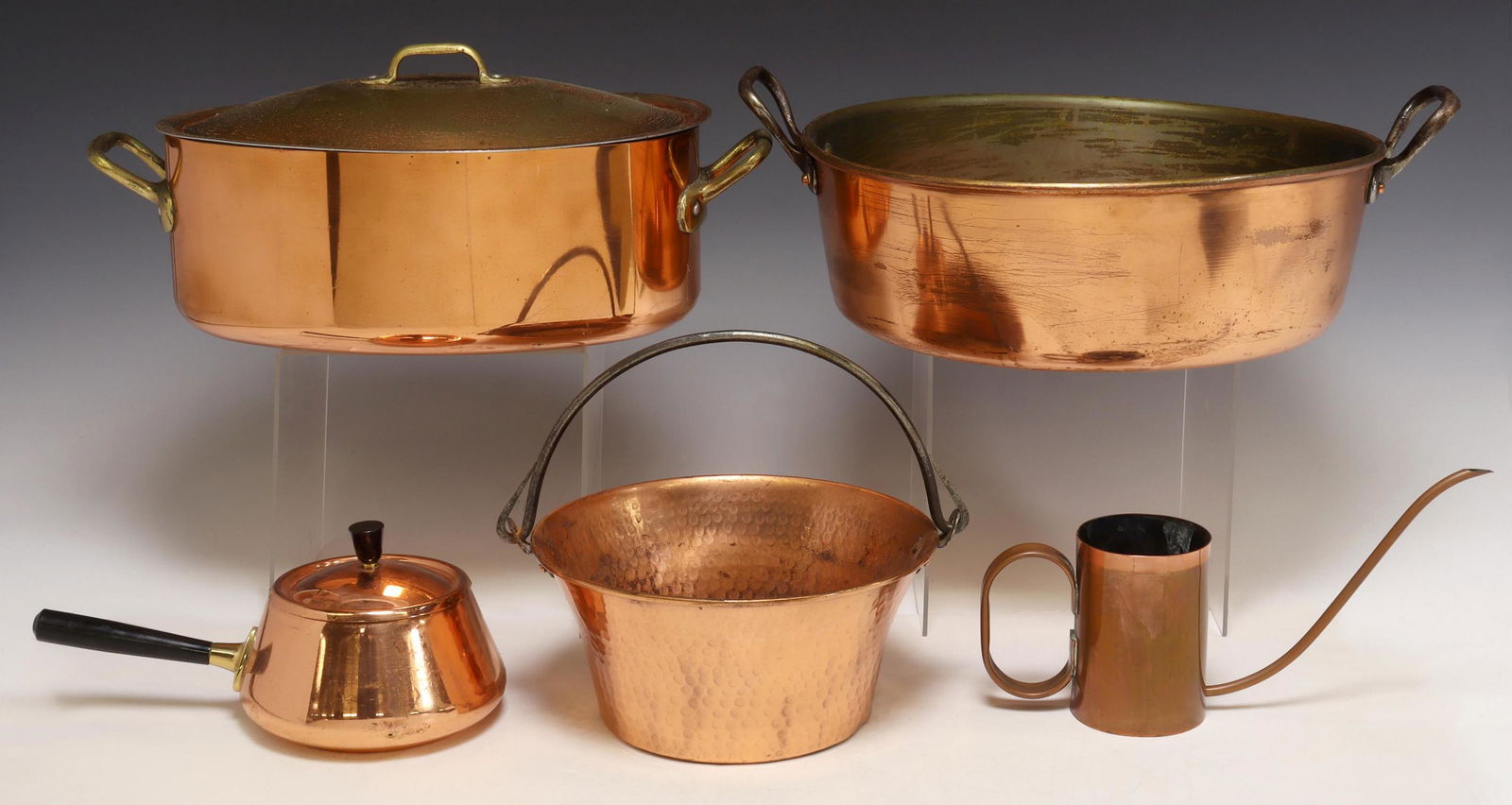 (5) VARIOUS FRENCH COPPER KITCHENWARE, POTS, ETC (1 of 3)