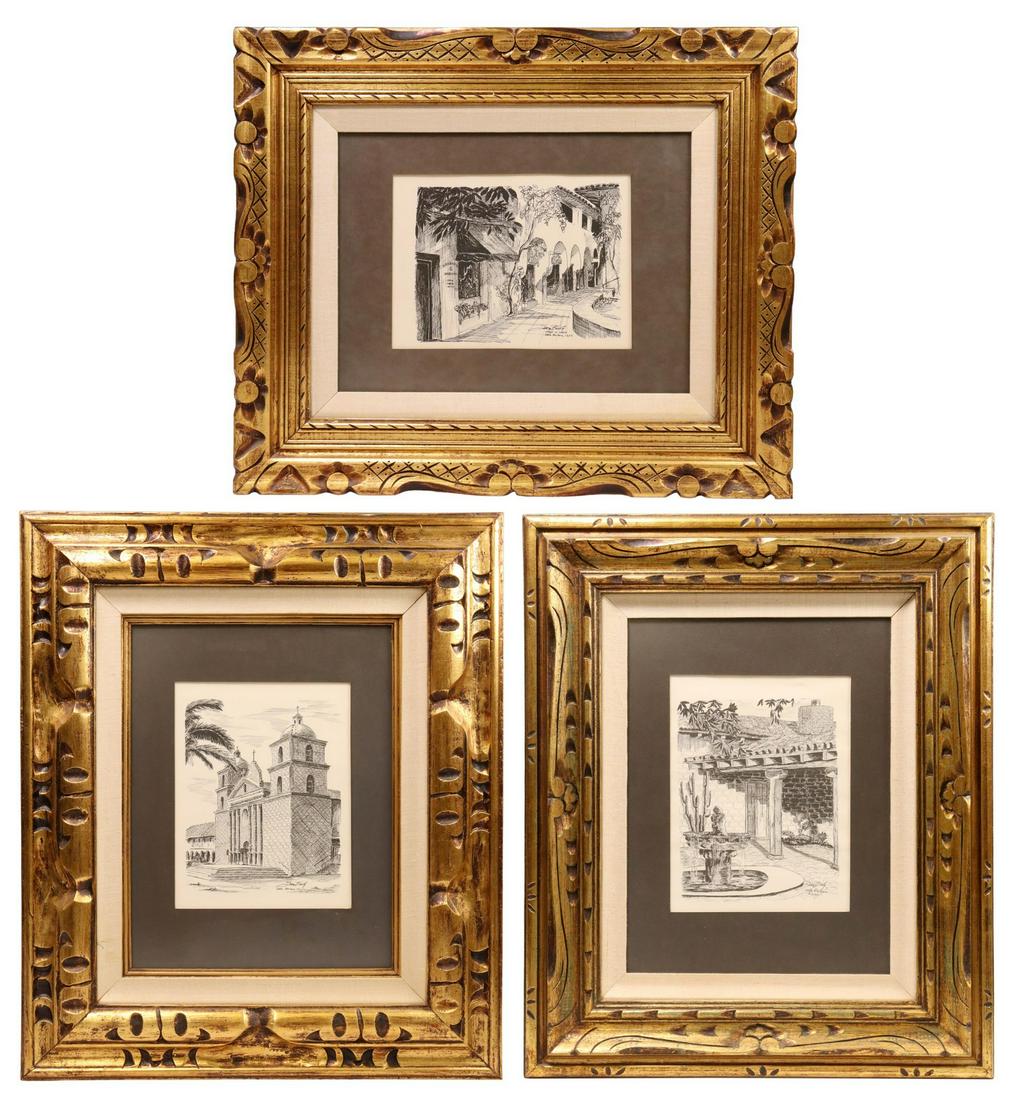 3) JAN DOUGLAS BISH (20TH C.) SANTA BARBARA PRINTS (1 of 8)