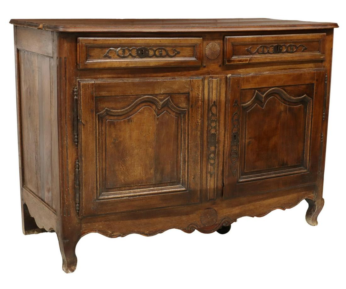 FRENCH PROVINCIAL SIDEBOARD, 18TH/ 19TH C. (1 of 7)