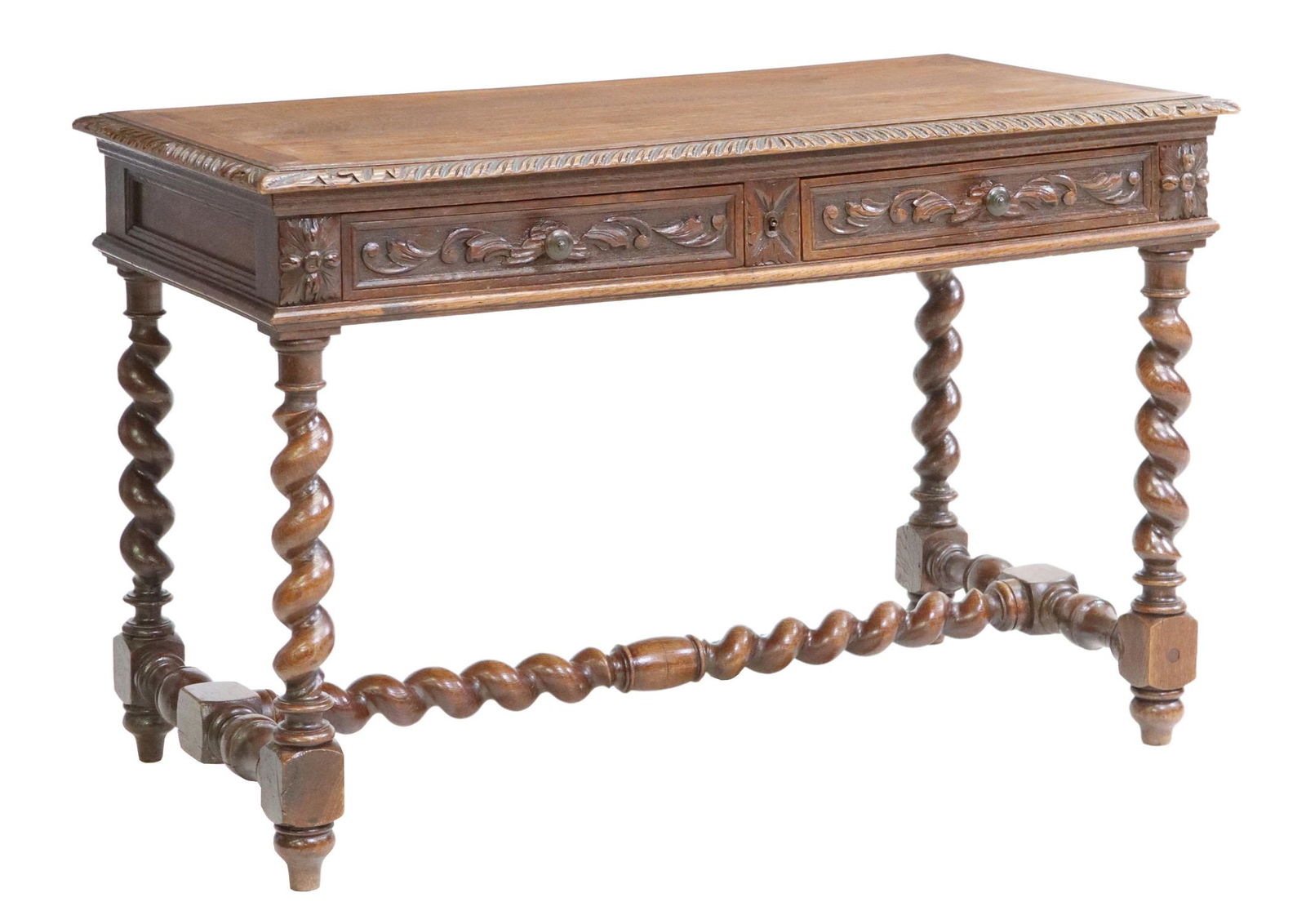 FRENCH HENRI II STYLE OAK WRITING TABLE/ DESK (1 of 5)
