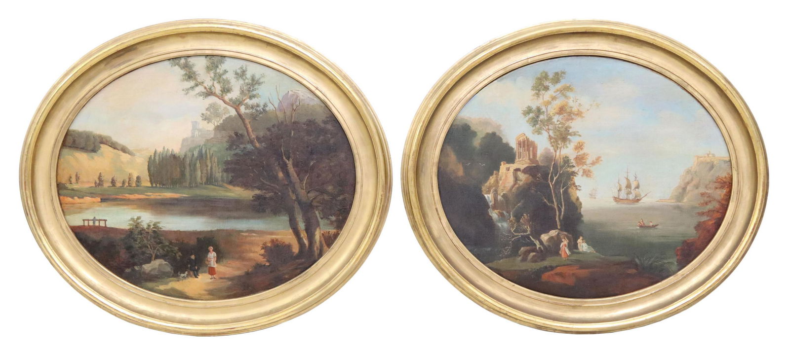 (2) FRAMED ITALIAN SCHOOL LANDSCAPE PAINTINGS (1 of 4)