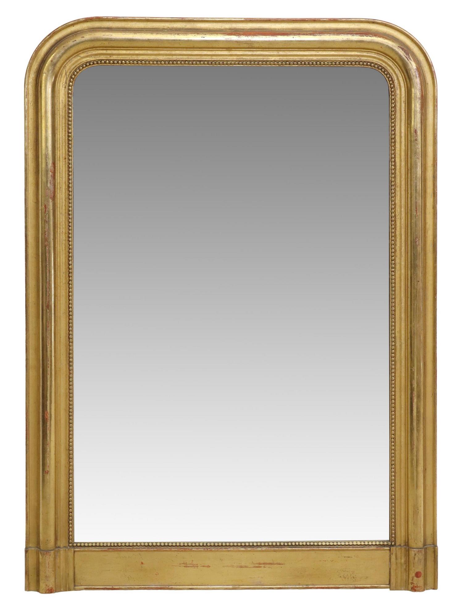 FRENCH LOUIS PHILIPPE PERIOD GILTWOOD MIRROR (1 of 3)