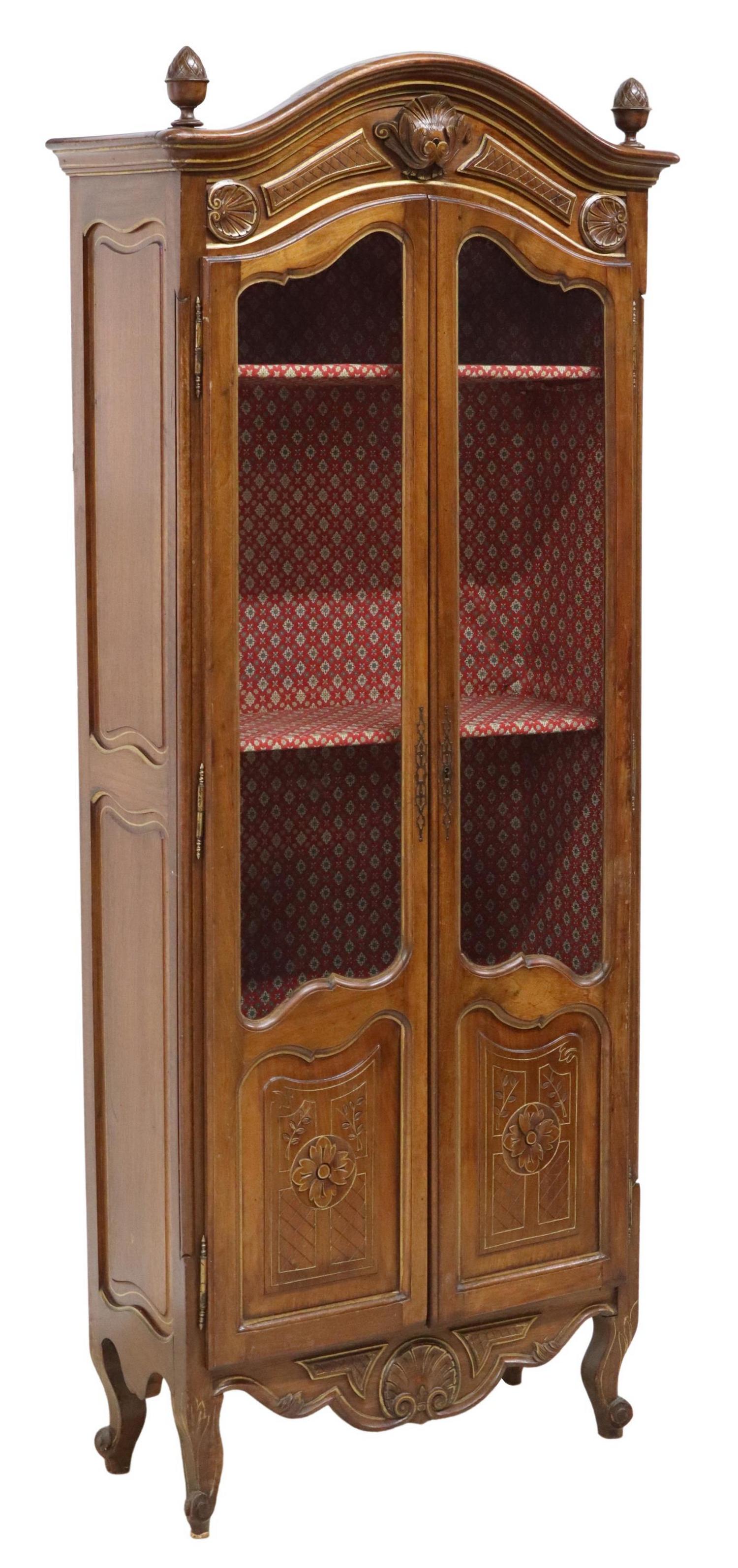 PETITE FRENCH LOUIS XV STYLE VITRINE CABINET (1 of 4)