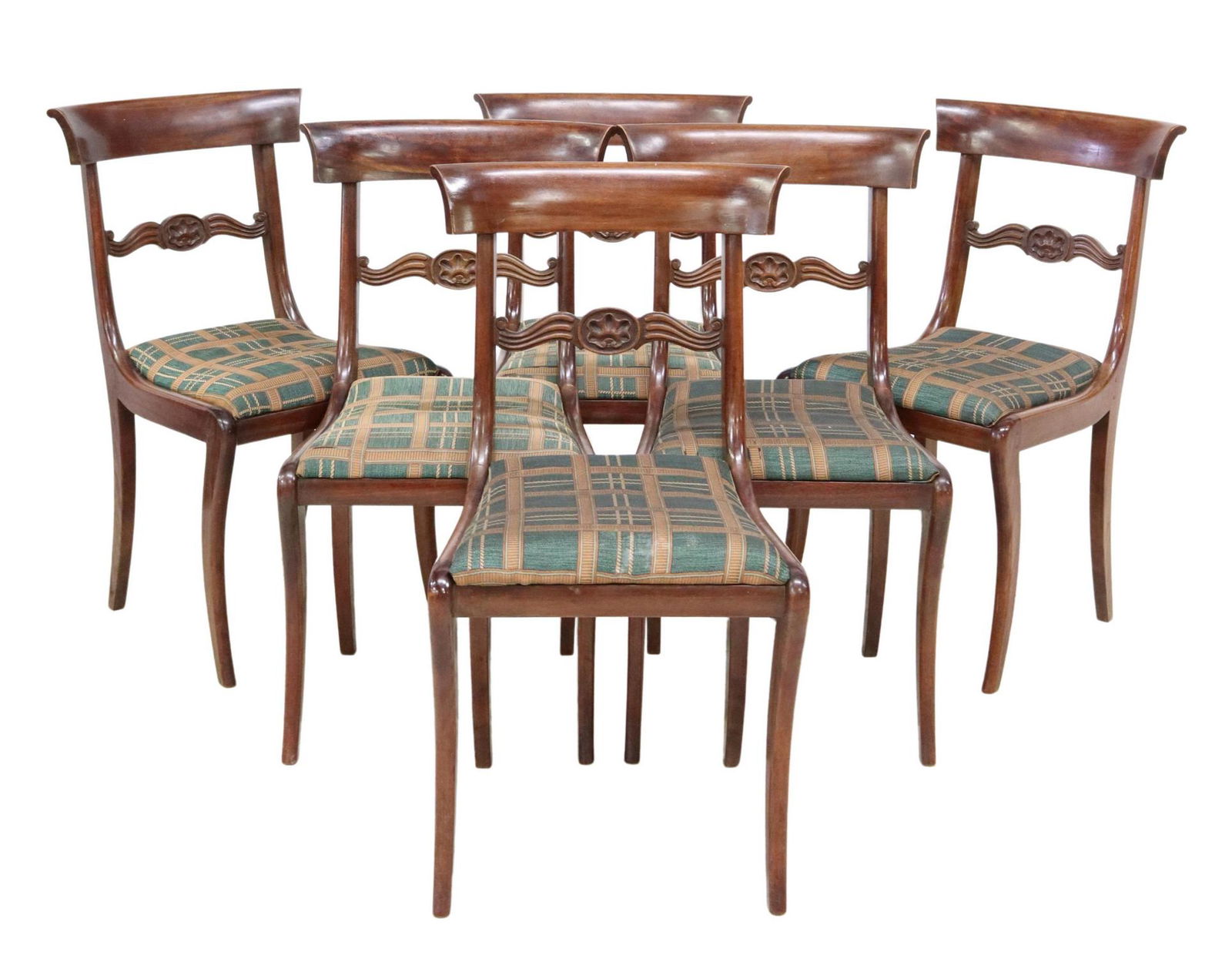 (6) REGENCY STYLE MAHOGANY SIDE CHAIRS (1 of 3)