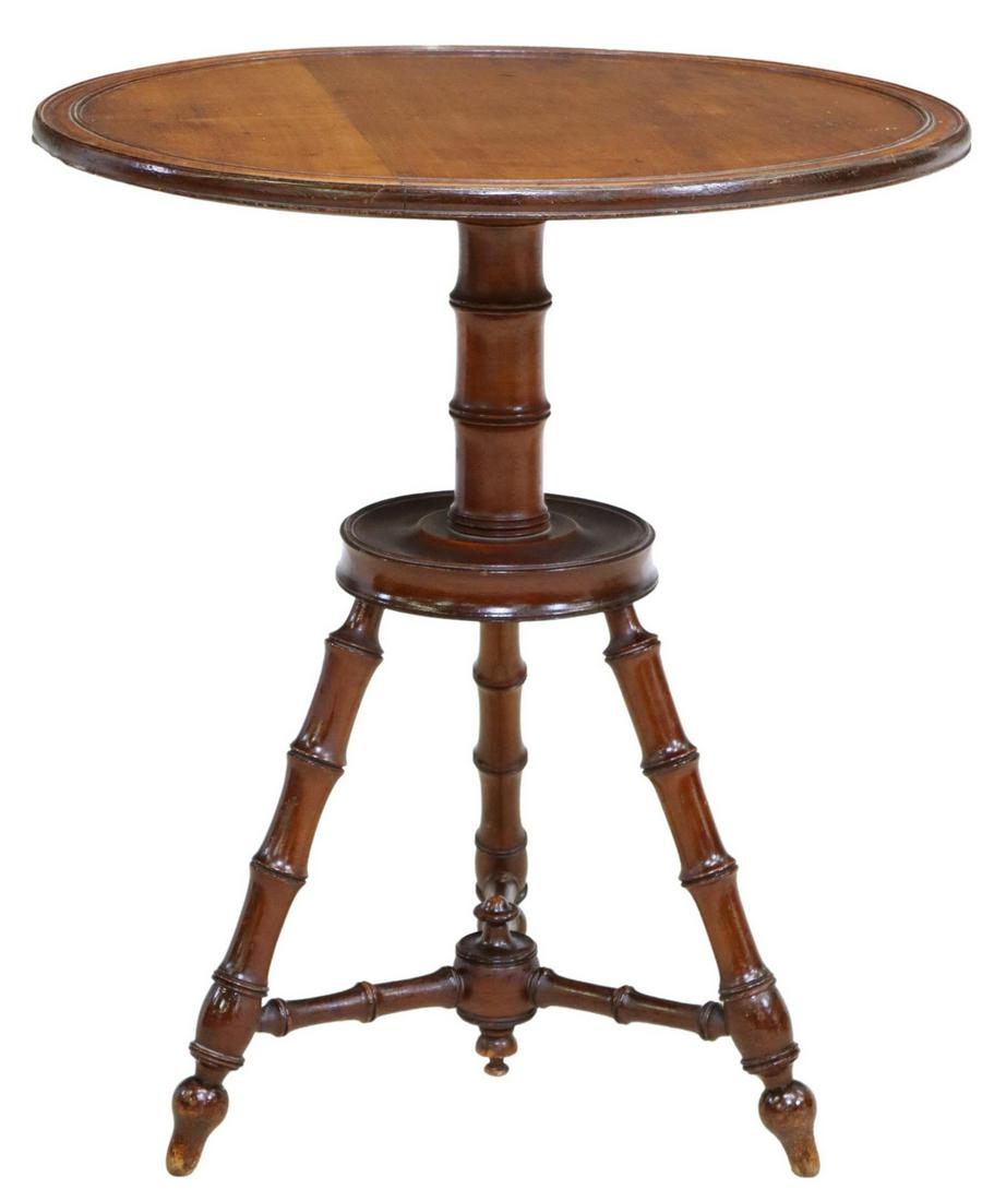 LATE VICTORIAN FAUX BAMBOO SIDE TABLE OR STAND (1 of 3)