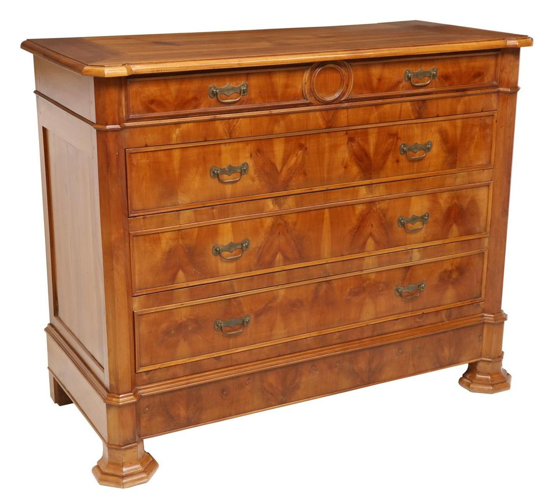 LOUIS PHILIPPE PERIOD MATCHED-VENEER COMMODE (1 of 5)
