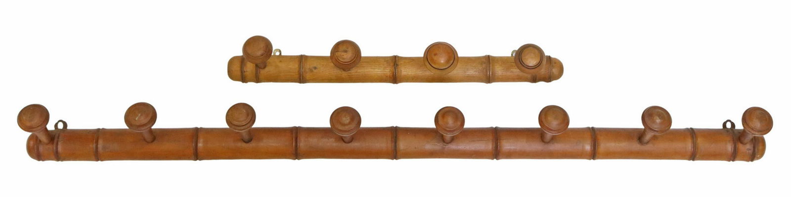 (2) FRENCH FAUX BAMBOO WALL-MOUNTED COAT RACKS (1 of 3)