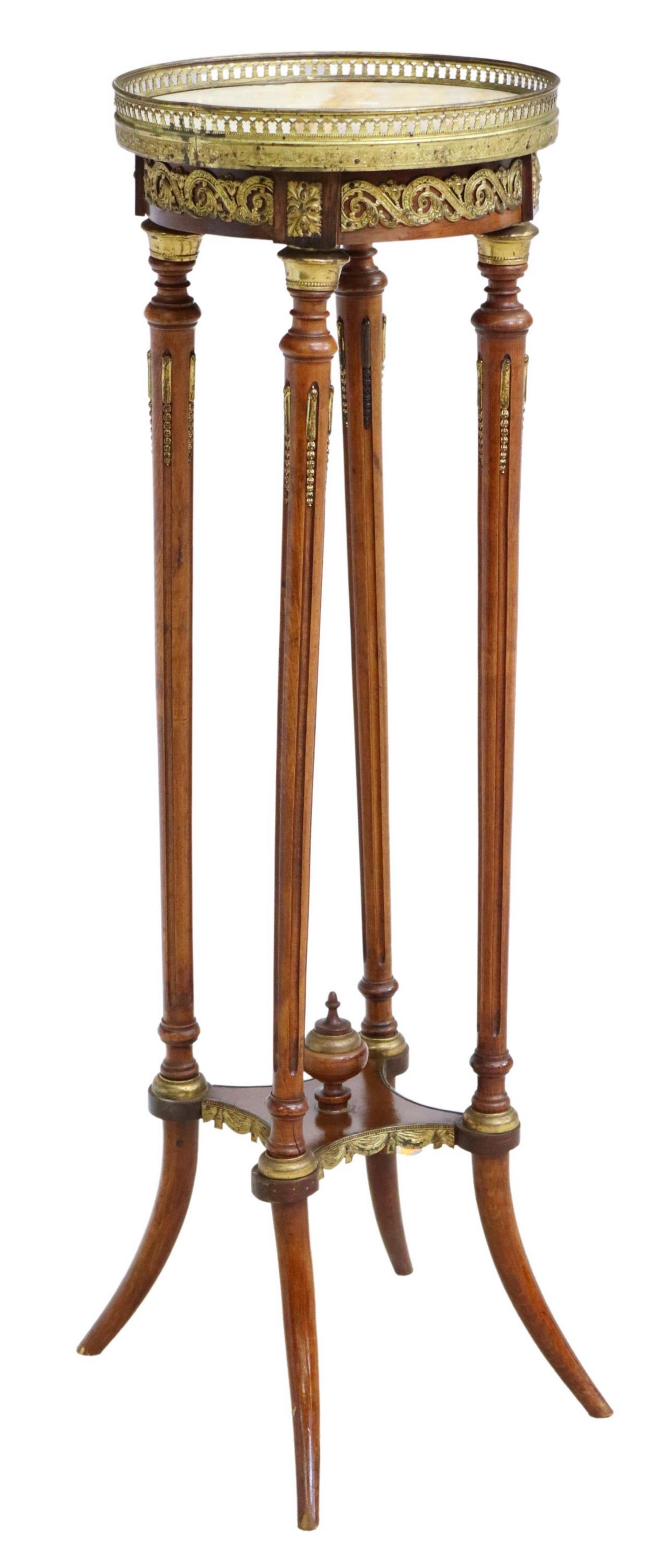 FRENCH LOUIS XVI STYLE ONYX TOP PLANT STAND (1 of 4)