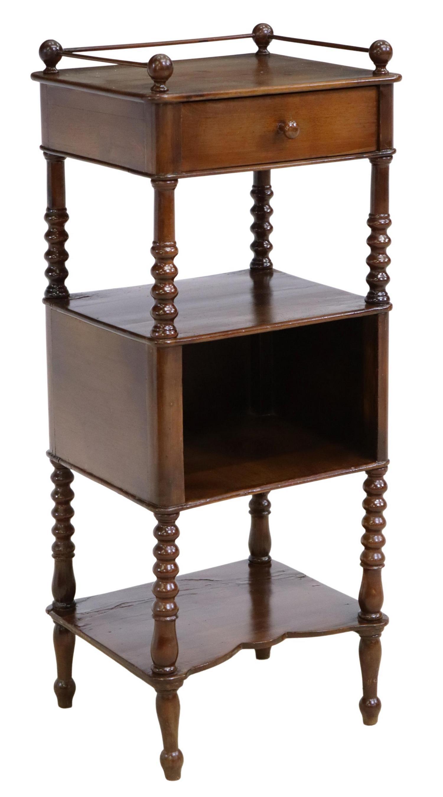 VICTORIAN PERIOD WALNUT SIDE TABLE NIGHTSTAND (1 of 5)