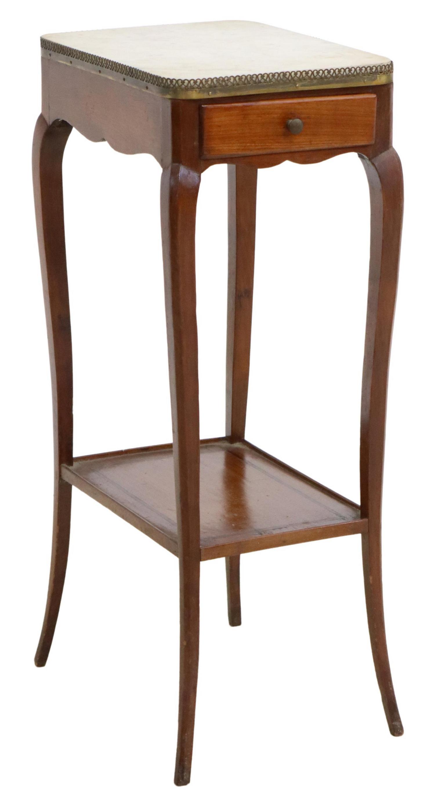 FRENCH LOUIS XV STYLE MARBLE-TOP SIDE TABLE (1 of 5)