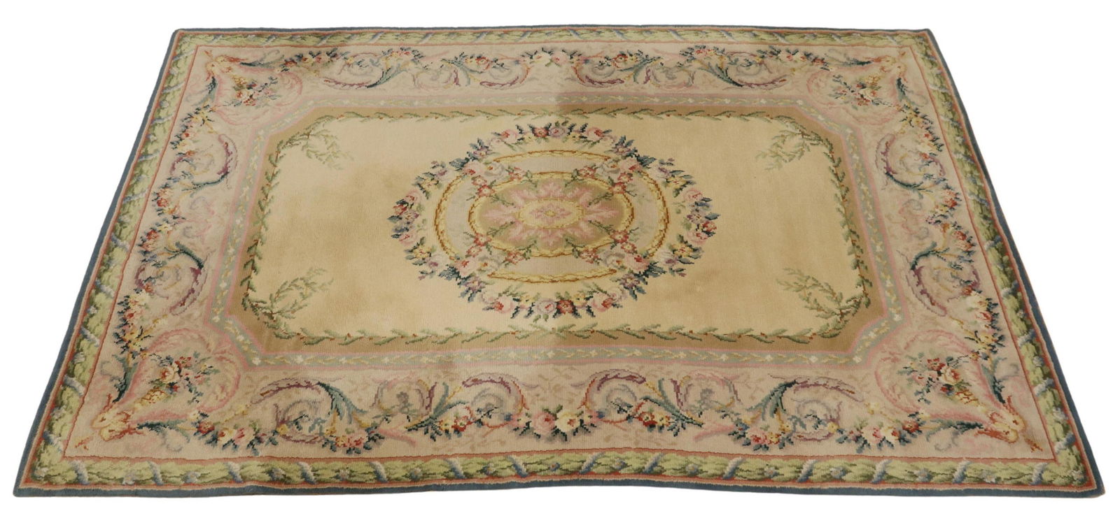 AUBUSSON STYLE MACHINE WOVEN RUG, 9'0" X 6'1" (1 of 3)