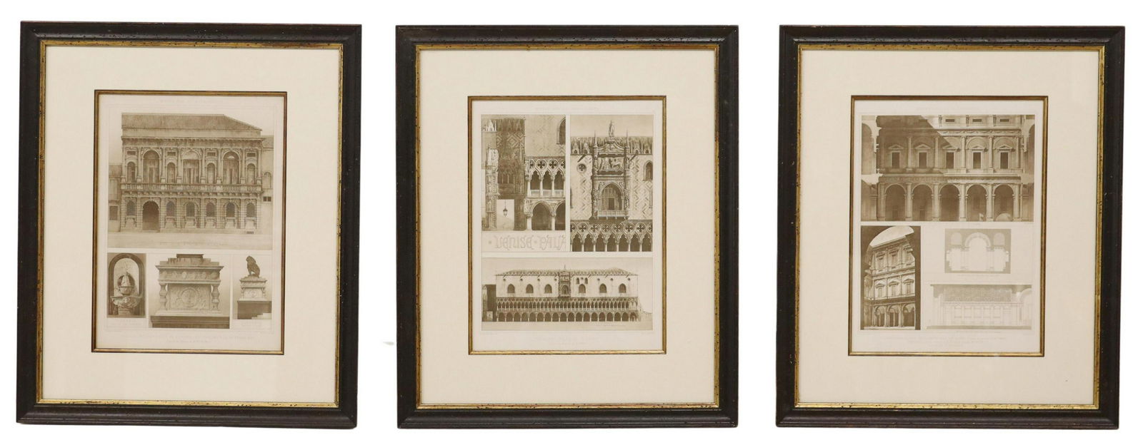 (3) FRAMED ITALIAN ARCHITECTURAL HELIOGRAVURES (1 of 6)