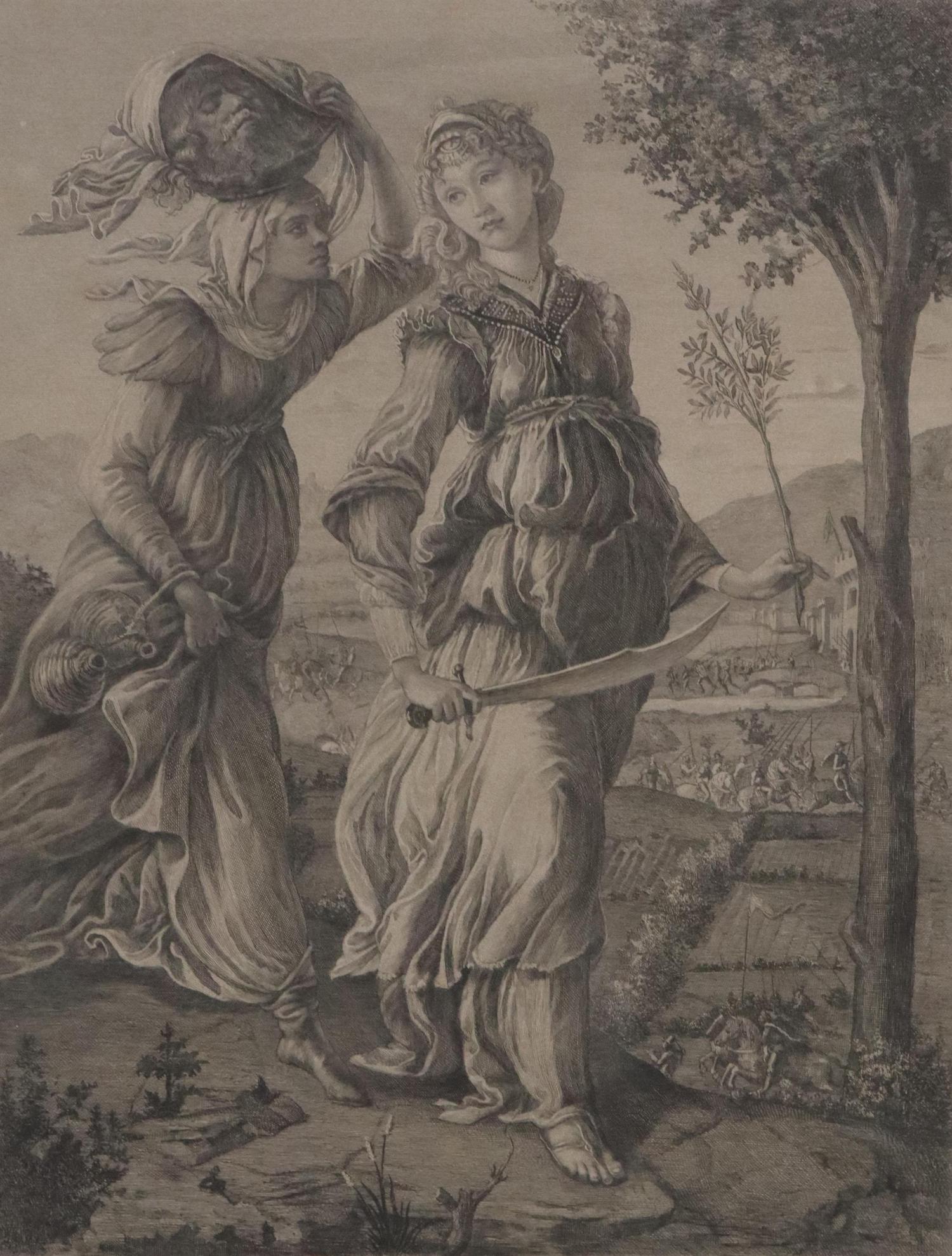 AFTER BOTTICELLI ENGRAVING JUDITH & HOLOFERNES (1 of 4)