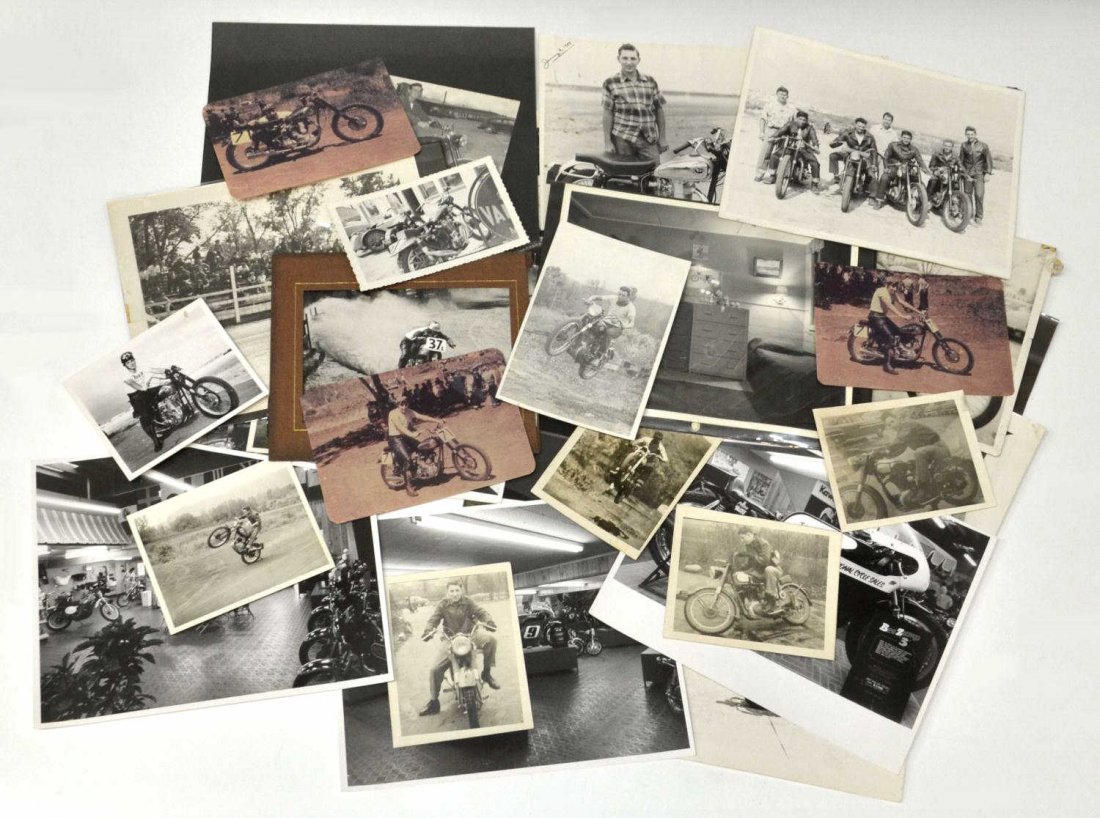 HUGE LOT MOTORCYCLE PHOTOGRAPHY, 1950, MILITARY - 2