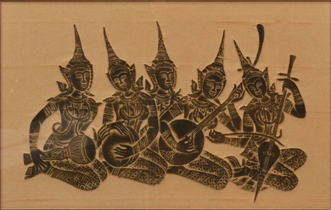 311 VINTAGE FRAMED THAI TEMPLE RUBBING Jun 02, 2012 Austin Auction