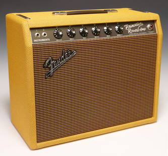 FENDER PRINCETON REVERB LIMITED EDITION TWEED: Limited Edition Fender Princeton Reverb guitar amplifier, tweed, a special 12 watt Fender amplifier with a 12" Eminence Cannabis Rex speaker, includes Fender amp cover and switch pedal. 16"H, 20.5"W,