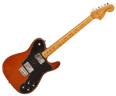 FENDER VINTERA 70'S DELUXE TELECASTER: Fender Vintera 1970's Deluxe Tele electric guitar in Mocha finish, (2) Fender humbucking pickups, maple neck. 39"H, 12.75"W, 2.75"D 8lbs 1oz **Provenance: an Austin, Texas collection** Start Price: $4