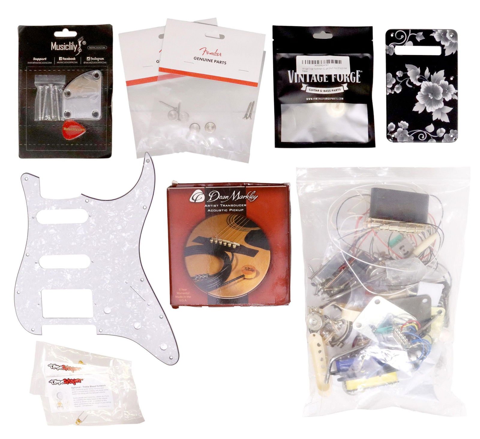 (LOT) GUITAR PARTS, PICKUPS, HARDWARE, TREMOLO (1 of 4)