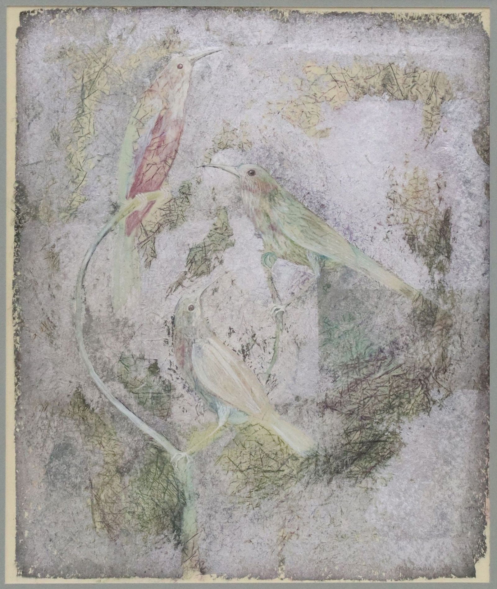 KELLY FEARING (D.2011) COLOR PENCIL & SILVER LEAF (1 of 4)