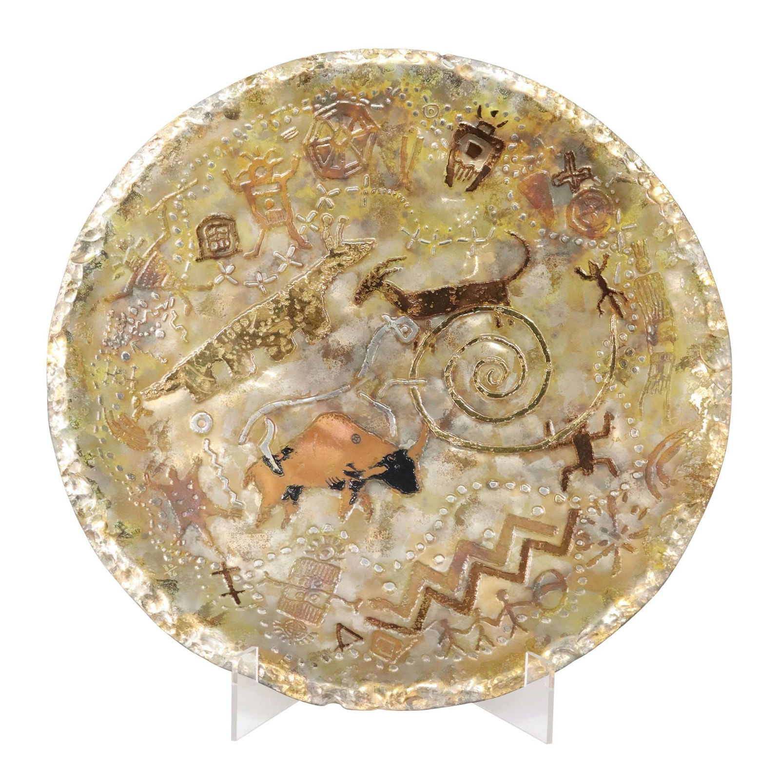 DAVID DODSWORTH (B.1952) ART GLASS BOWL, 'ROSA I' (1 of 4)