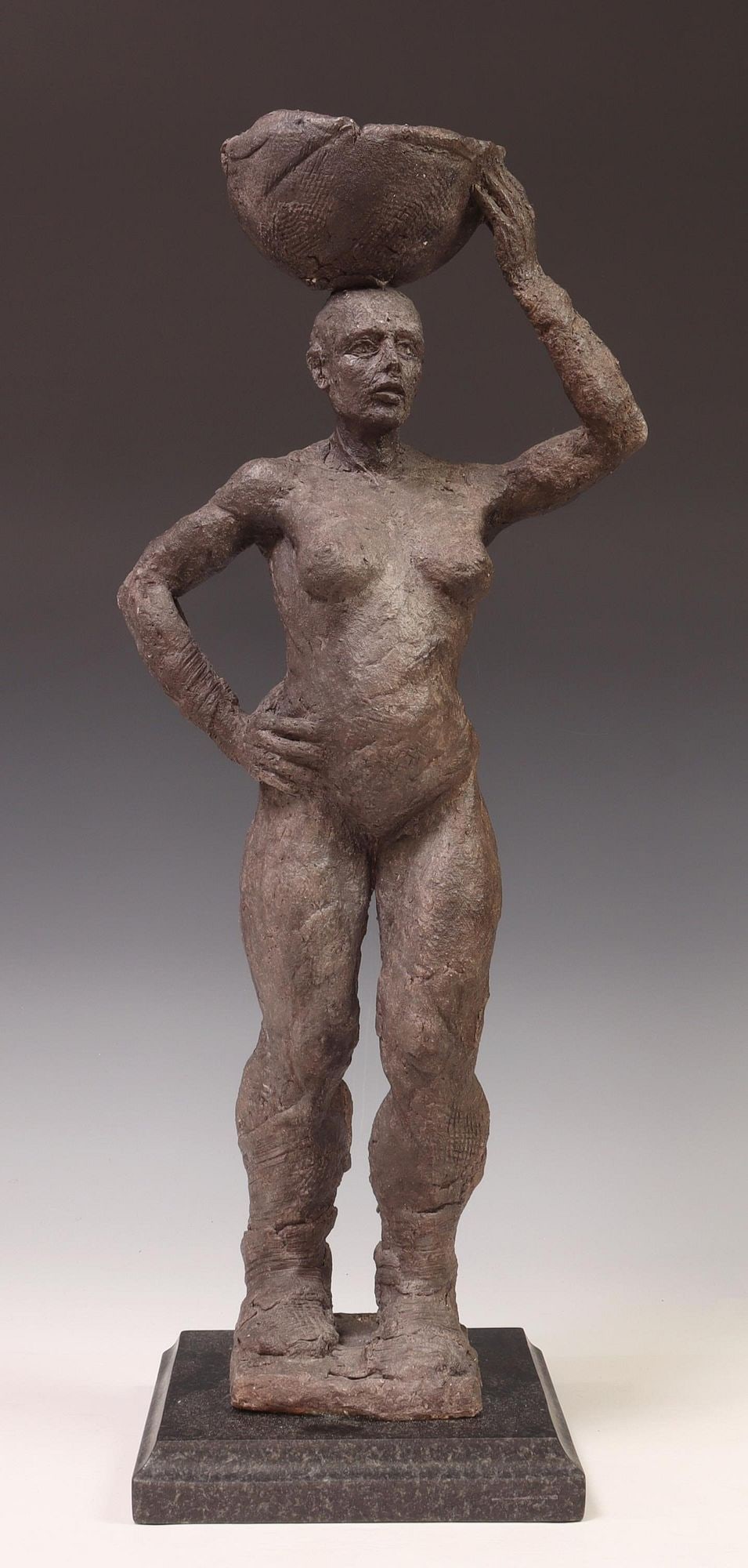 SIGNED CONTEMPORARY CERAMIC FIGURAL SCULPTURE (1 of 6)