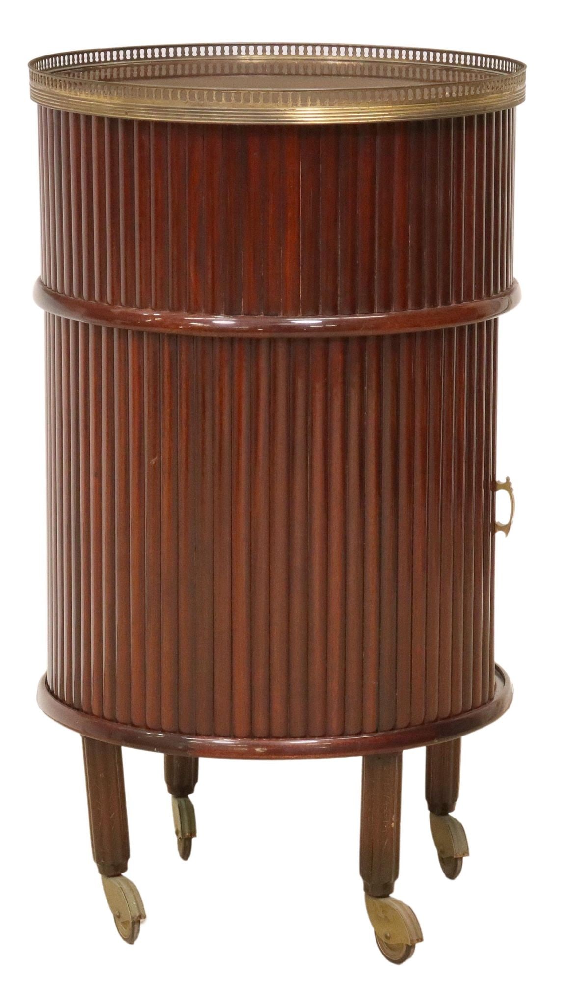 VINTAGE TAMBOUR DRUM BAR CABINET/ SERVICE CART (1 of 6)