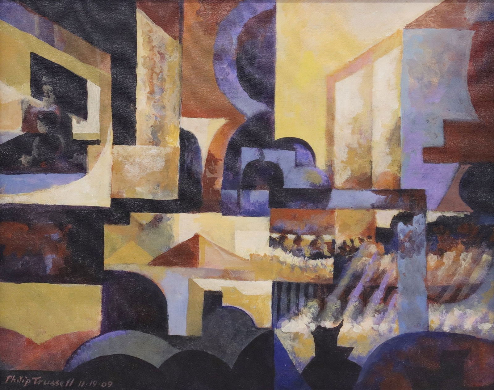 PHILIP TRUSSELL (TX, B.1943) ABSTRACT, 16" X 20" (1 of 4)