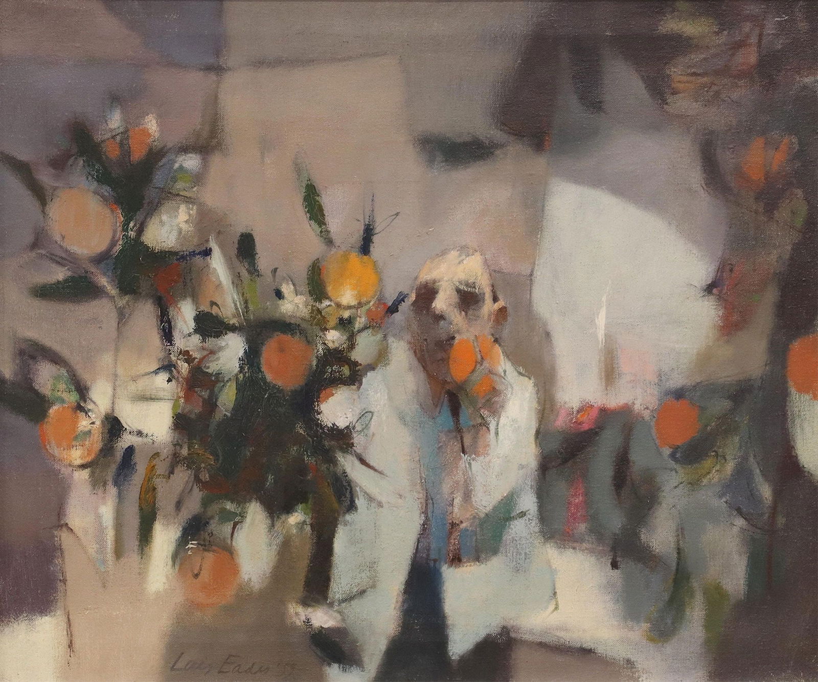 LUIS EADES (1923-2014) OIL PAINTING 'ORANGERY' (1 of 5)