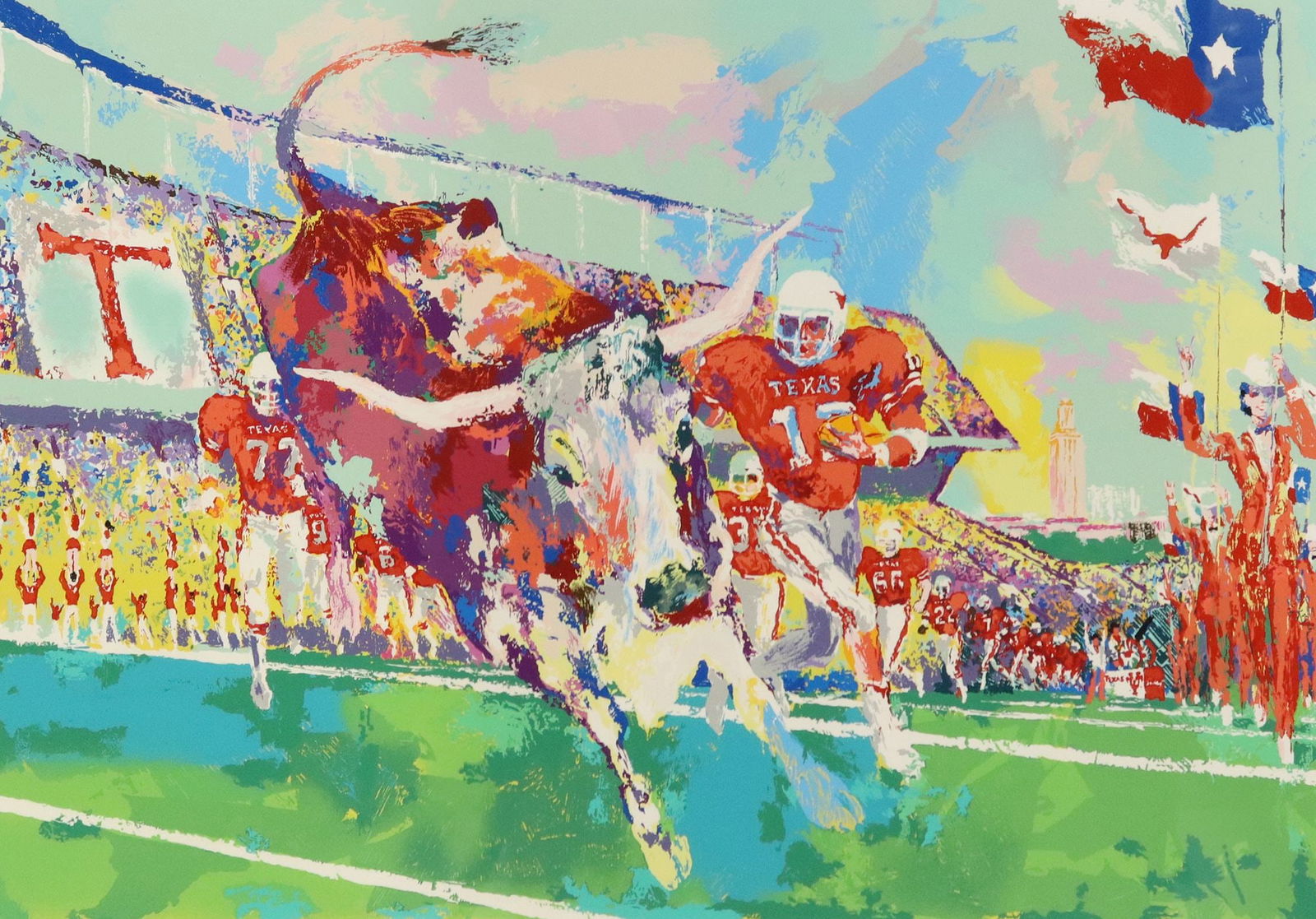 LEROY NEIMAN (D.1912) TEXAS LONGHORNS SERIGRAPH (1 of 5)