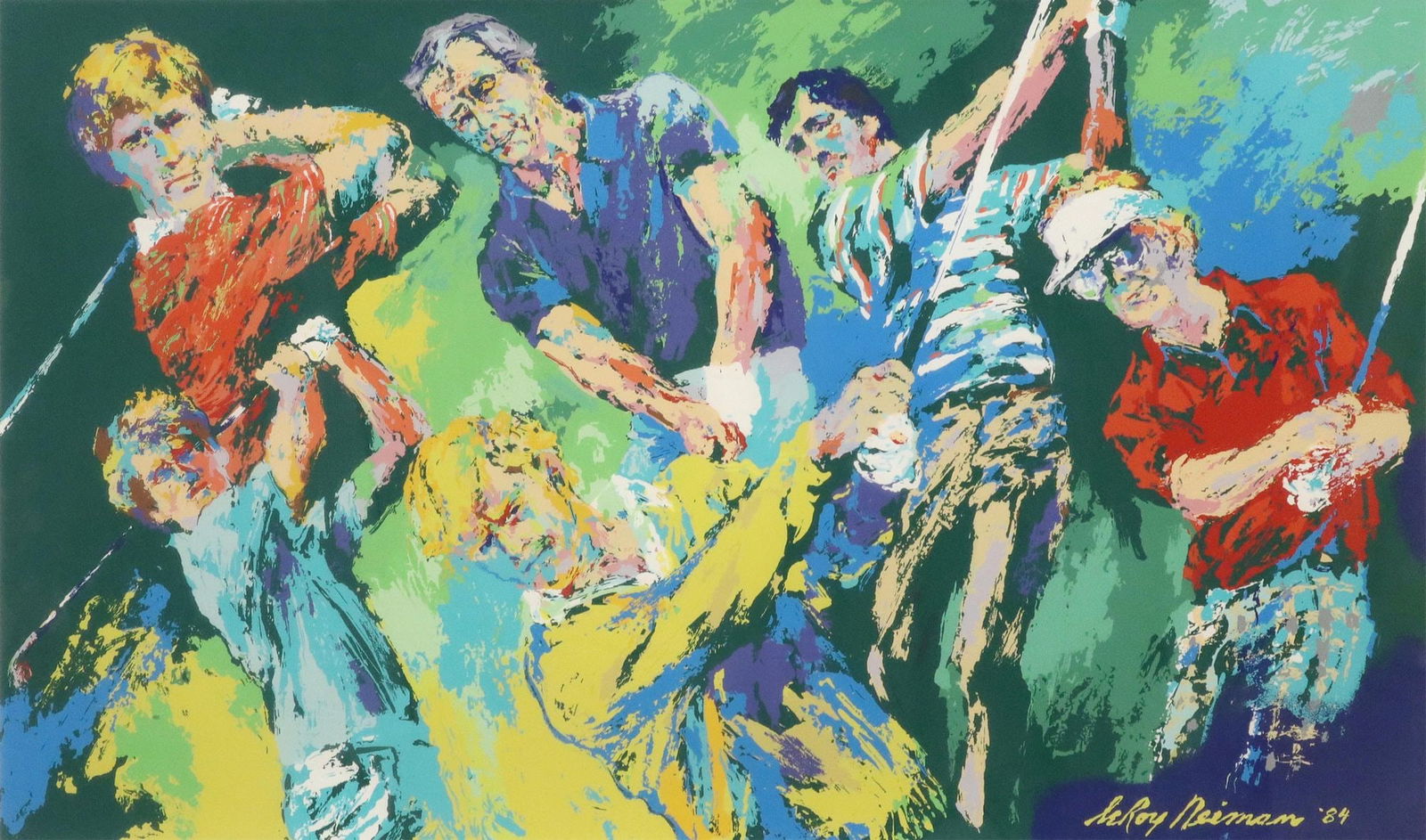 LEROY NEIMAN (1921-2012) SIGNED GOLFING SERIGRAPH (1 of 5)