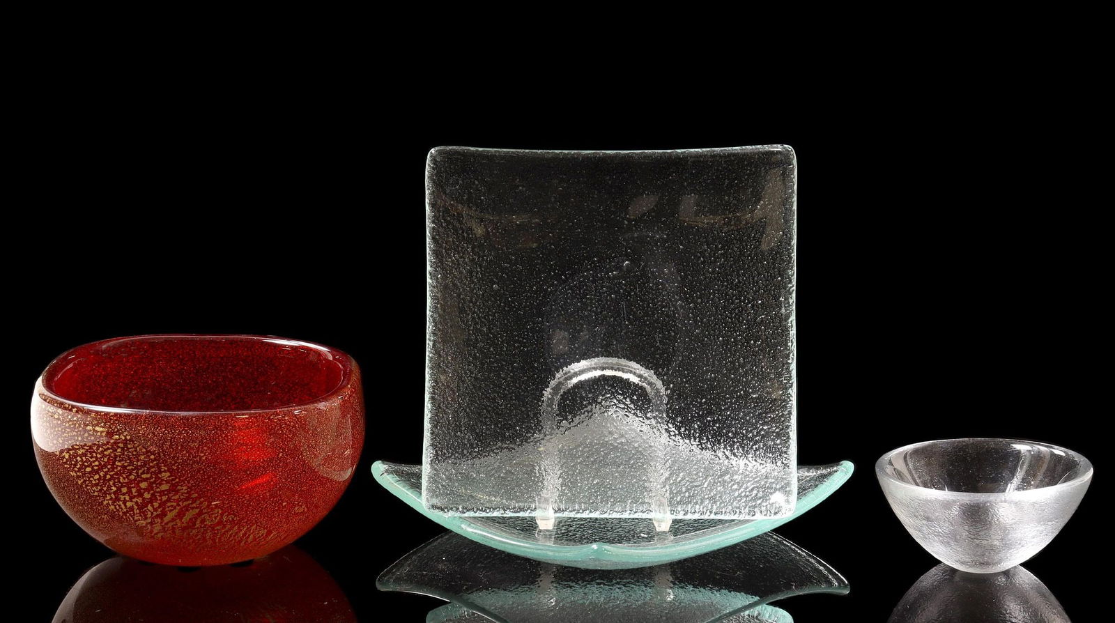 4) ITALIAN MURANO ART GLASS BOWL & OTHER TABLEWARE (1 of 3)