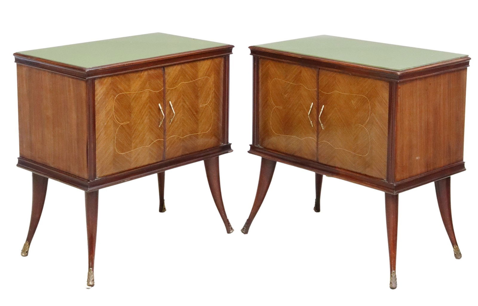 (2) ITALIAN MID-CENTURY MODERN INLAID NIGHTSTANDS (1 of 5)