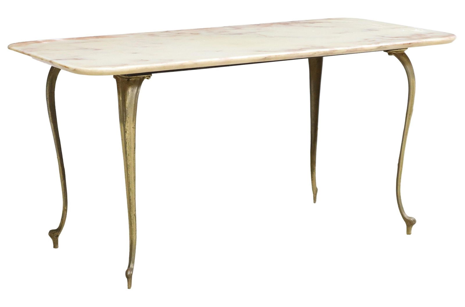 ITALIAN GILT METAL & STONE TOP COFFEE TABLE (1 of 4)