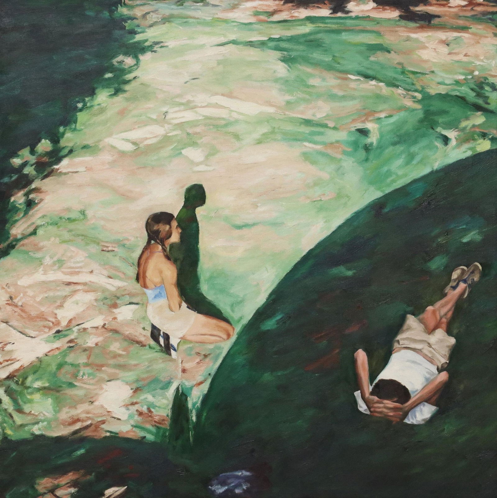 MALOU FLATO (TX, B.1953) PAINTING FIGURES IN FIELD (1 of 4)