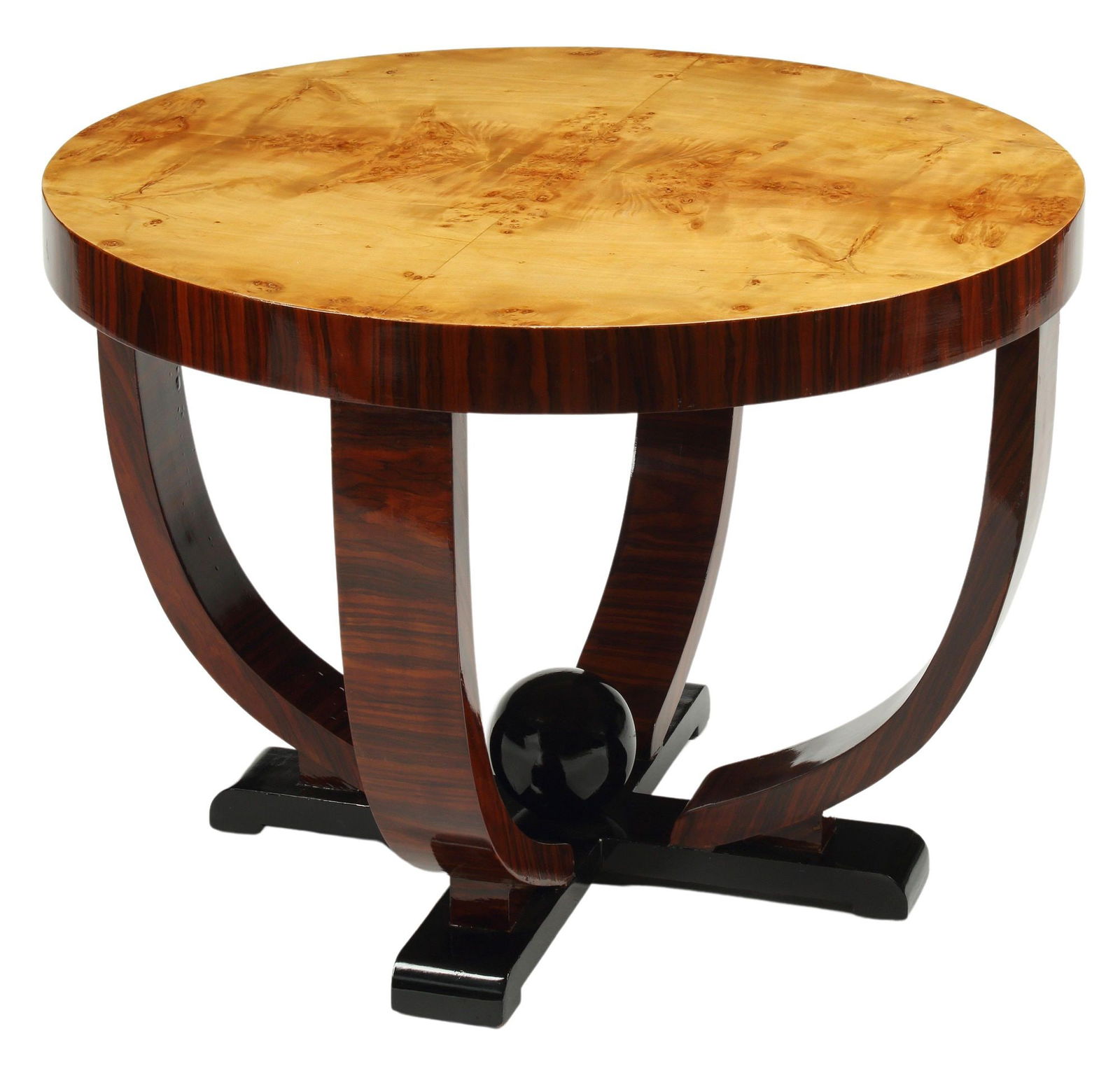 ART DECO STYLE ROUND SCULPTURAL COFFEE TABLE (1 of 4)