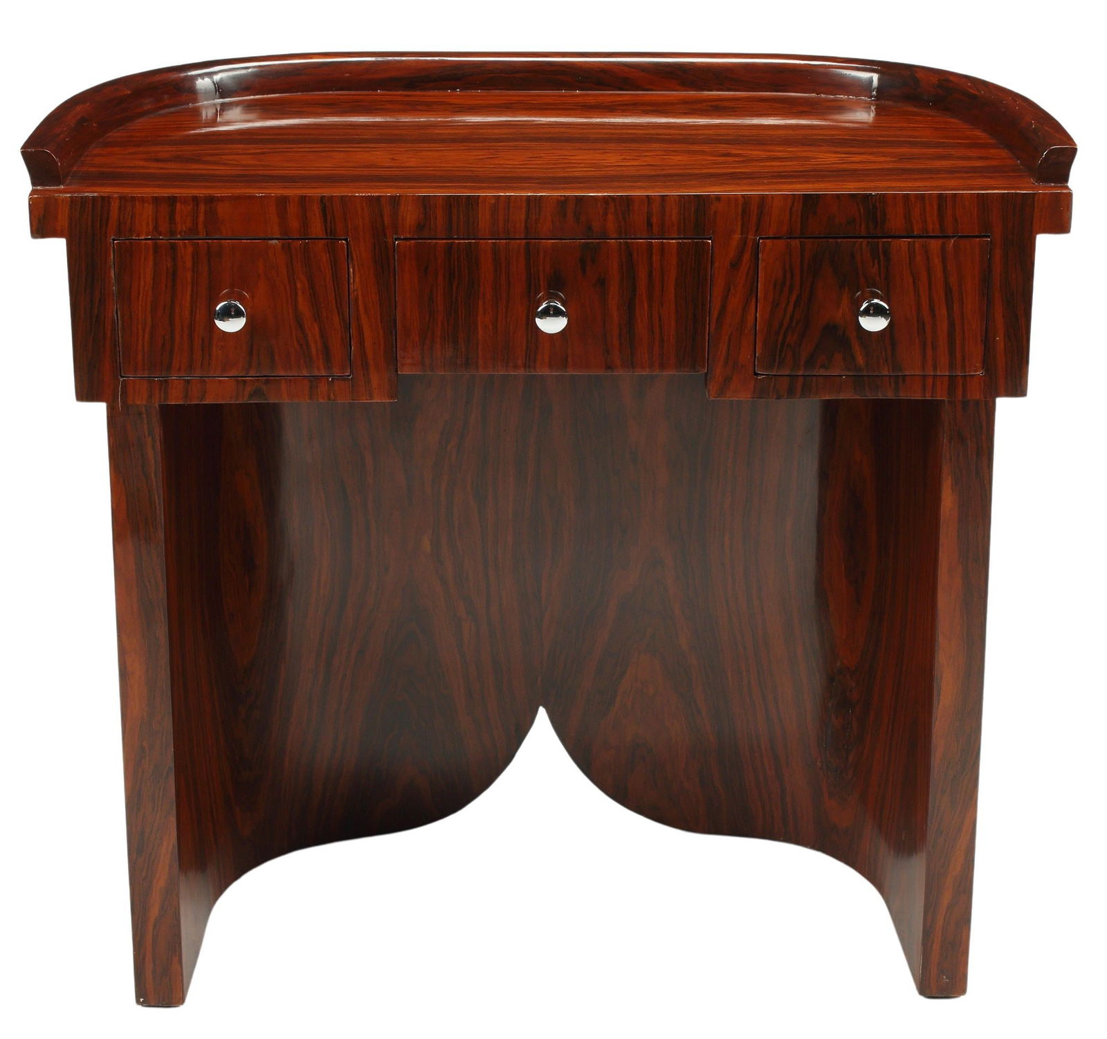 PETITE ART DECO STYLE SCULPTURAL WRITING DESK (1 of 3)