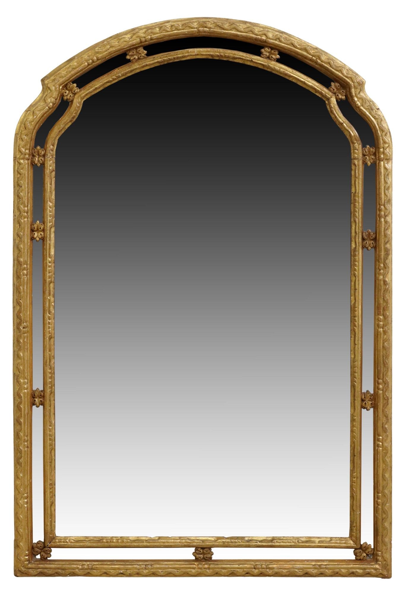 ITALIAN GILTWOOD PARCLOSE MIRROR, 19TH C. (1 of 3)
