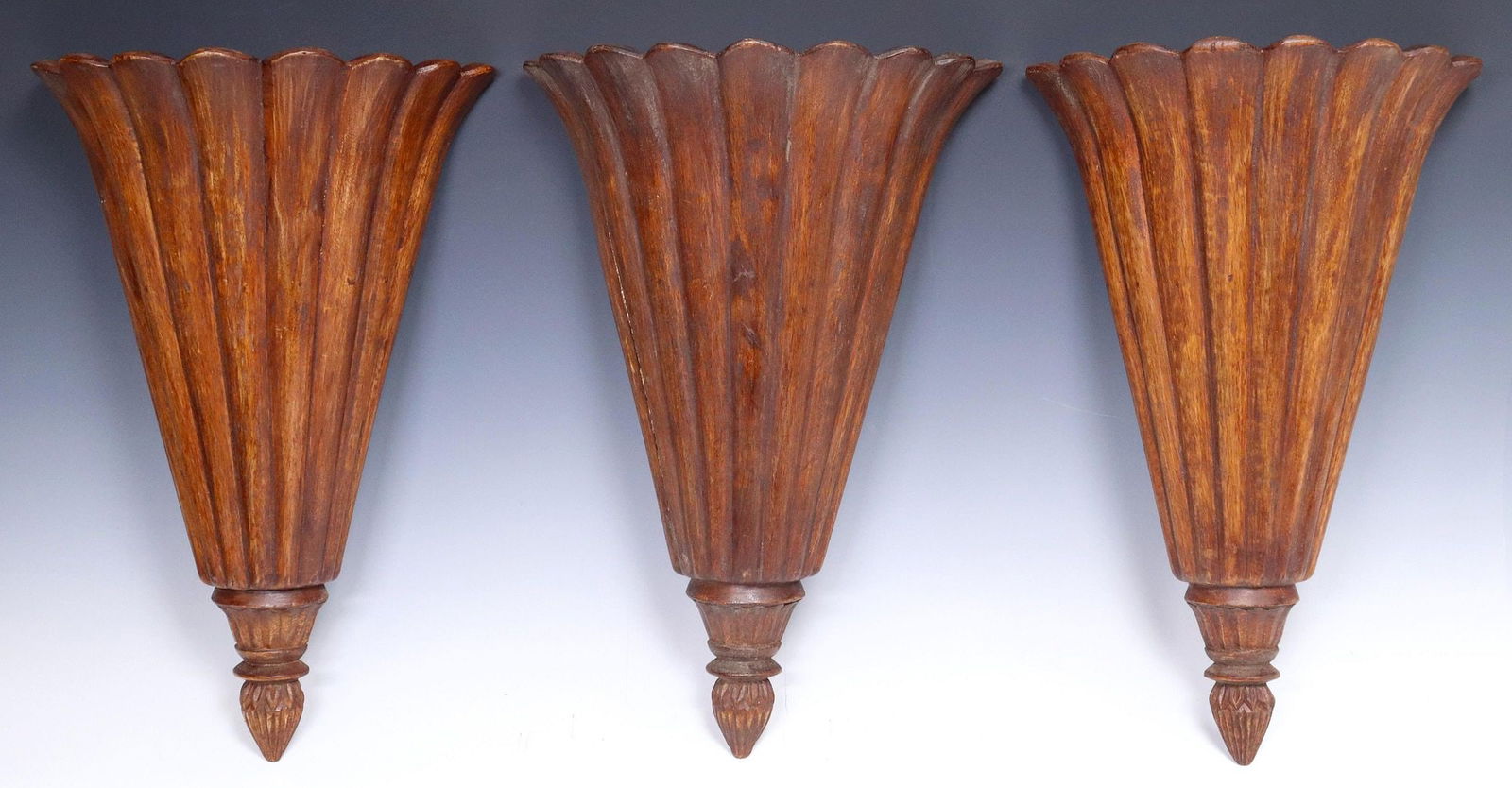 (3) ARCHITECTURAL CARVED VASIFORM WALL BRACKETS (1 of 2)