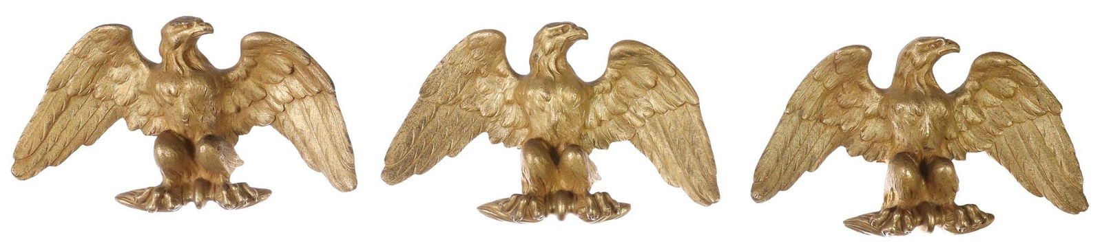 (3) FIGURAL GILT METAL EAGLE MOUNTS (1 of 2)