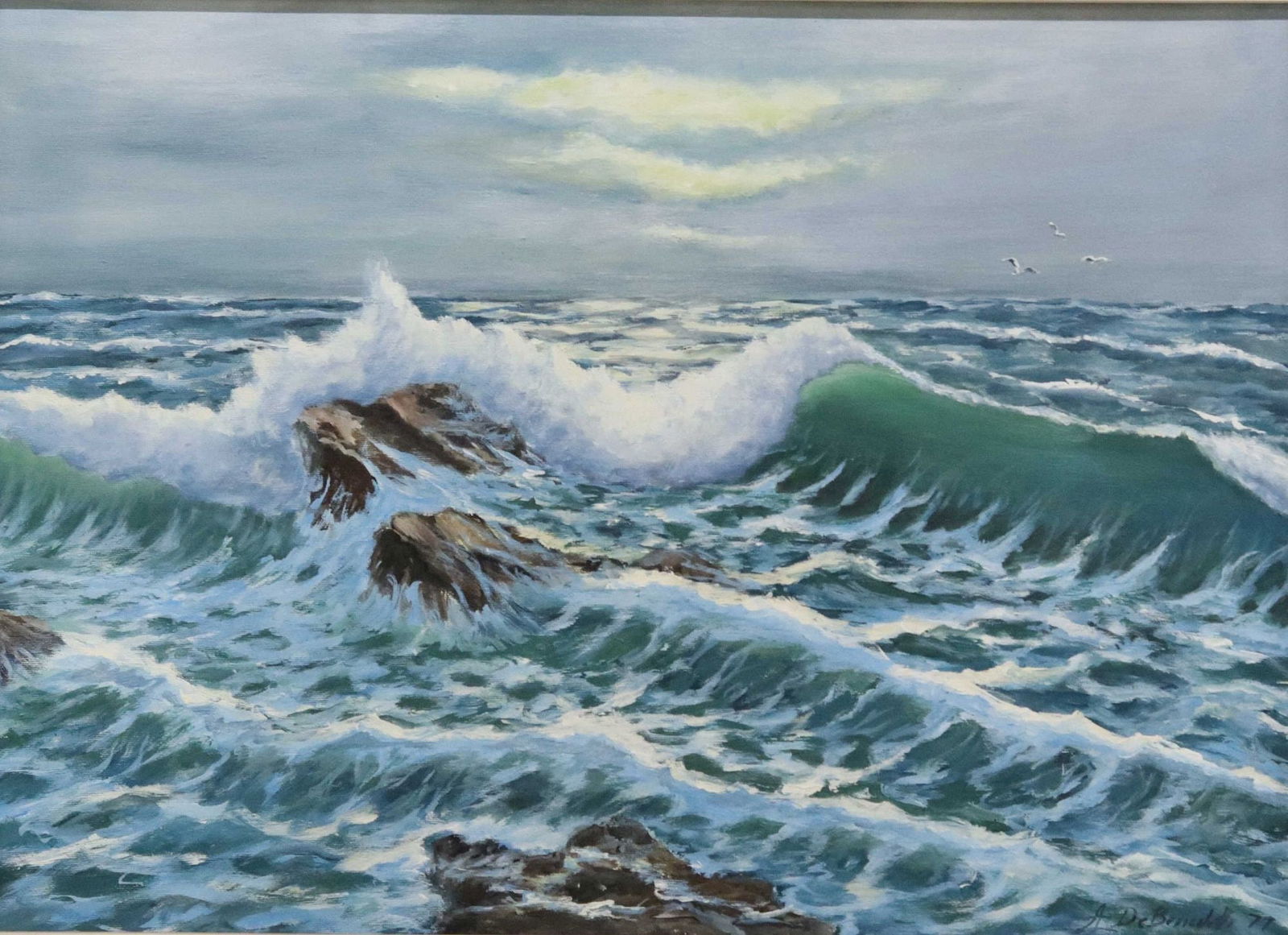 A. DE BENEDETTI (20TH C.) SEASCAPE PAINTING (1 of 4)