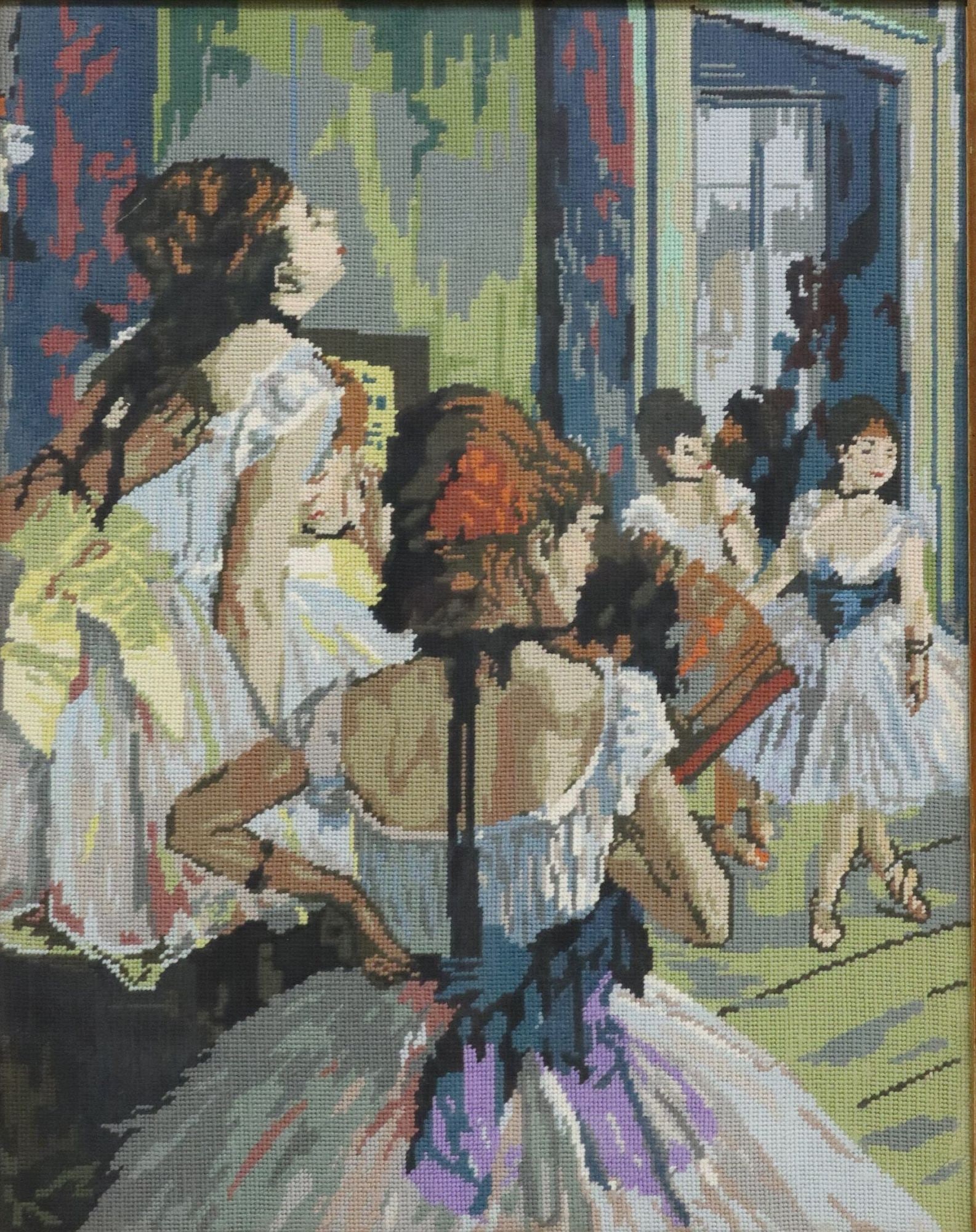 AFTER EDGAR DEGAS NEEDLEPOINT PICTURE BALLERINAS (1 of 3)
