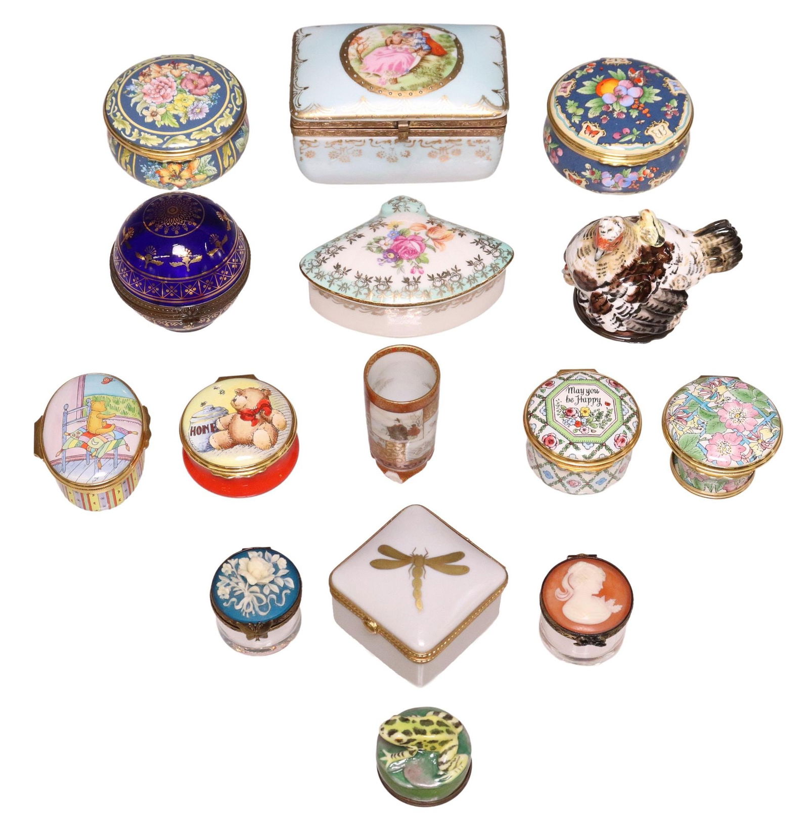 (15) COLLECTION OF ASSORTED PILL & TRINKET BOXES (1 of 5)