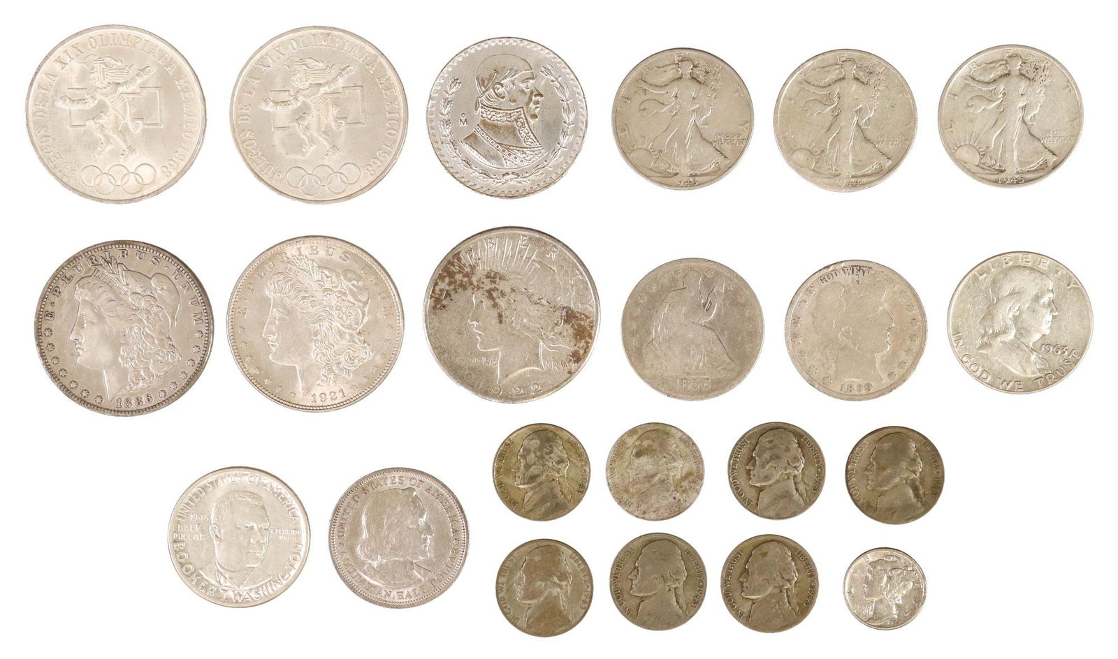 (22) U.S. SILVER & HALF DOLLARS, COMMEMORATIVES (1 of 2)