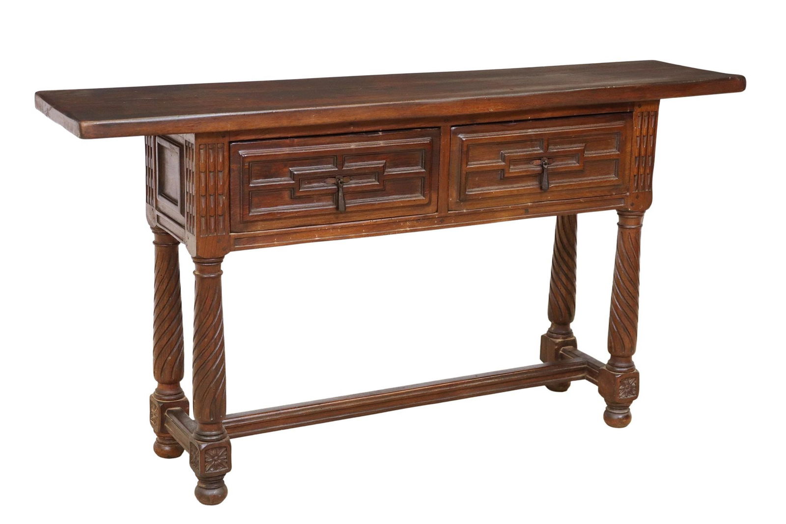 SPANISH BAROQUE STYLE BEECH CONSOLE TABLE (1 of 5)