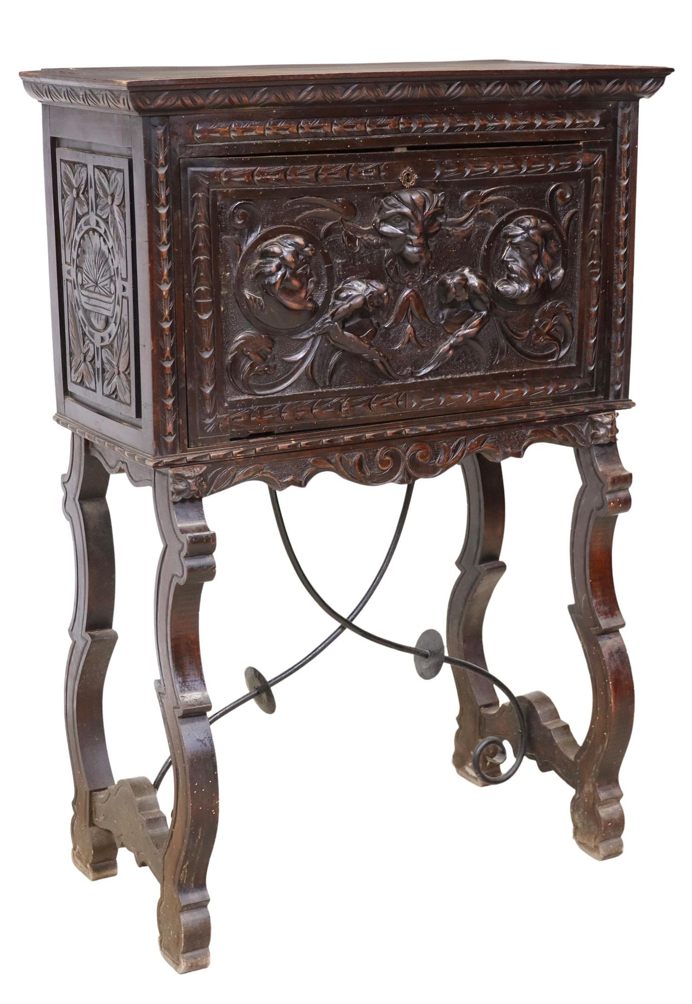 SPANISH RENAISSANCE REVIVAL CARVED VARGUENO (1 of 5)