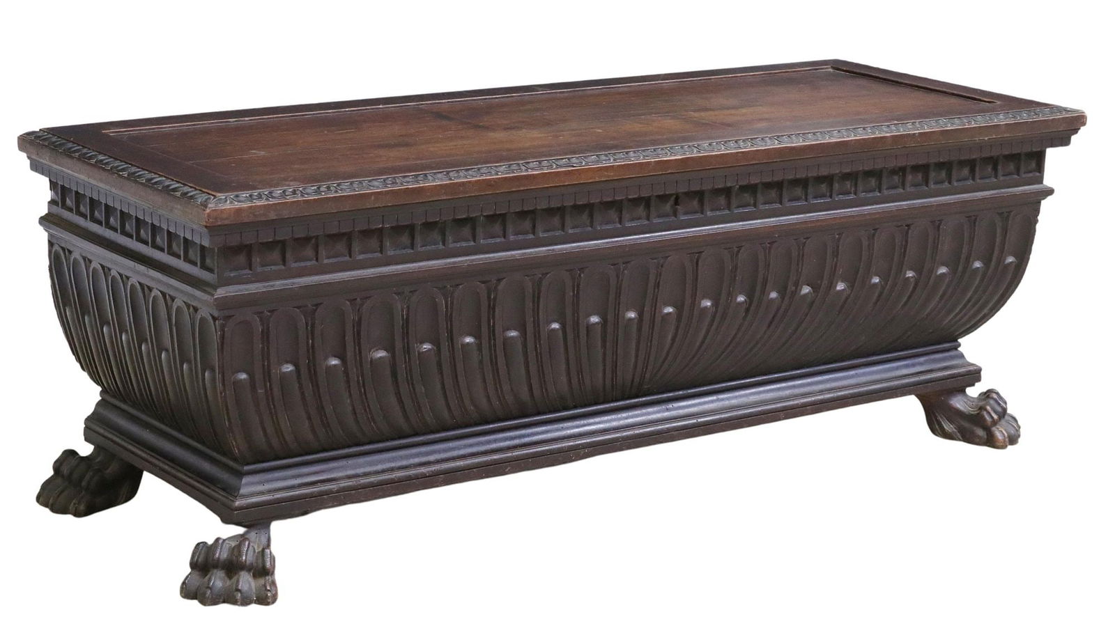 RENAISSANCE REVIVAL CARVED WALNUT STORAGE CHEST (1 of 5)