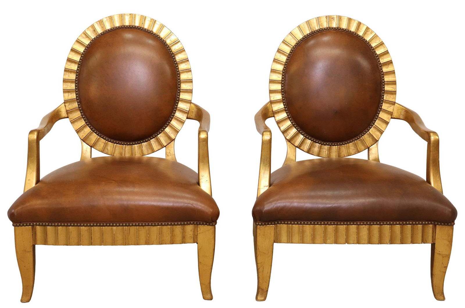 (2) CONTEMPORARY LOUIS XV STYLE GILTWOOD FAUTEUILS (1 of 3)
