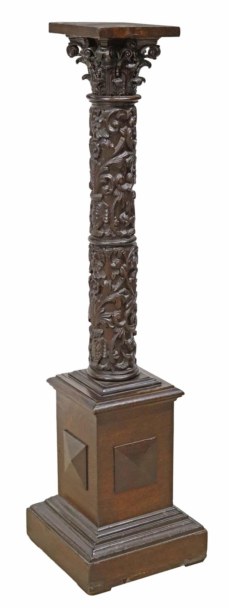 ITALIAN CORINTHIAN CARVED PEDESTAL PLANT STAND (1 of 5)